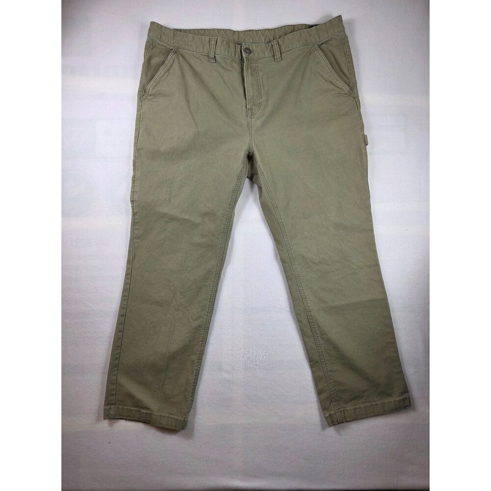 Buffalo David Bitton Tan/Kaki Hammer Loop Utility carpenter Pants Size 42x30